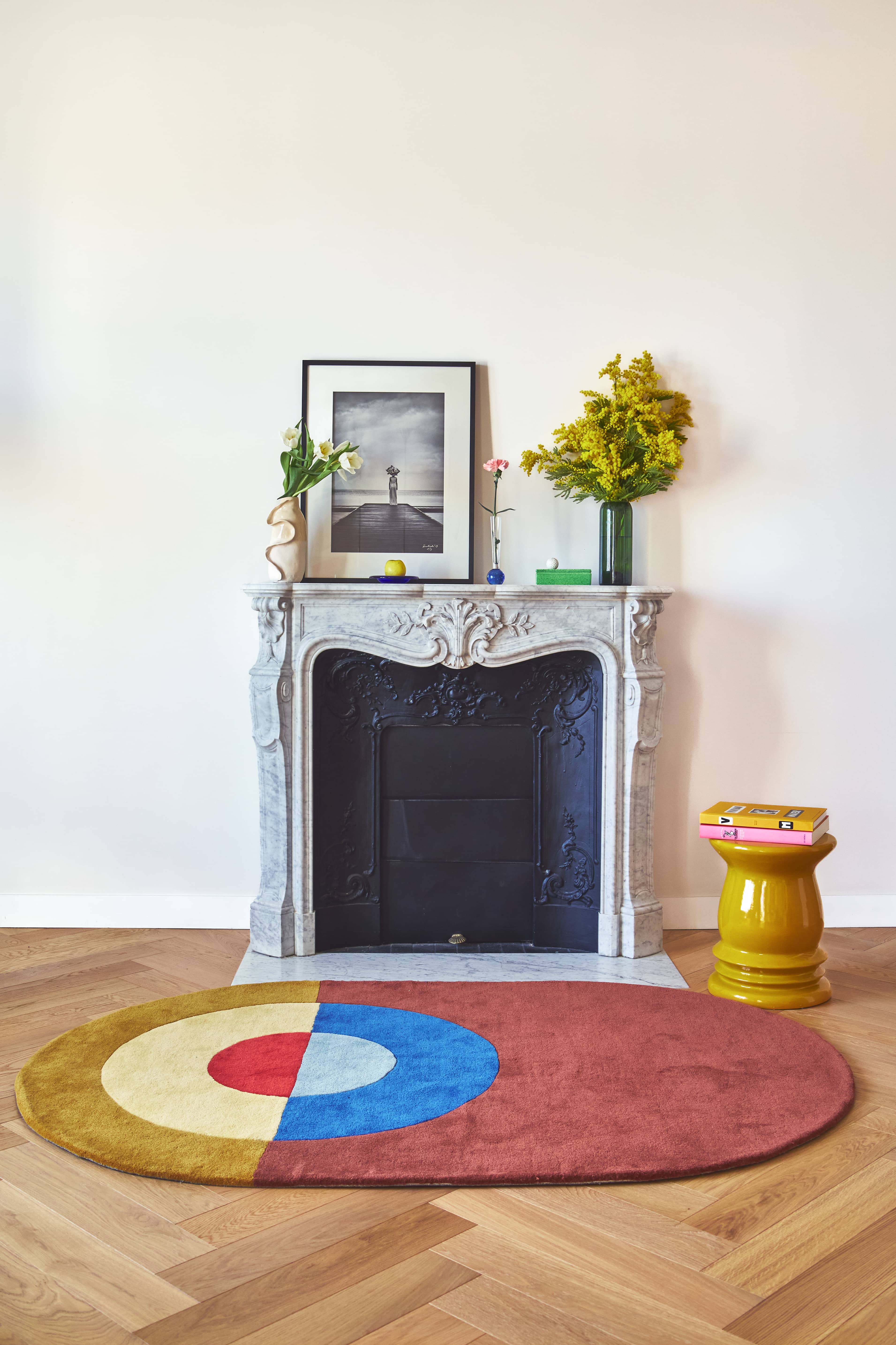 Tapis En Coton Touffeté - Lavable - Rétro - Avec Pompons - Style Tapis En Coton Touffeté - Lavable - Rétro - Avec Pompons - Style