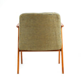Fauteuil Vintage Jaune en Velours Uncle Louis de dos