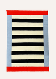 Tapis Laine Tissé à Plat Artisanal Red Symmetry