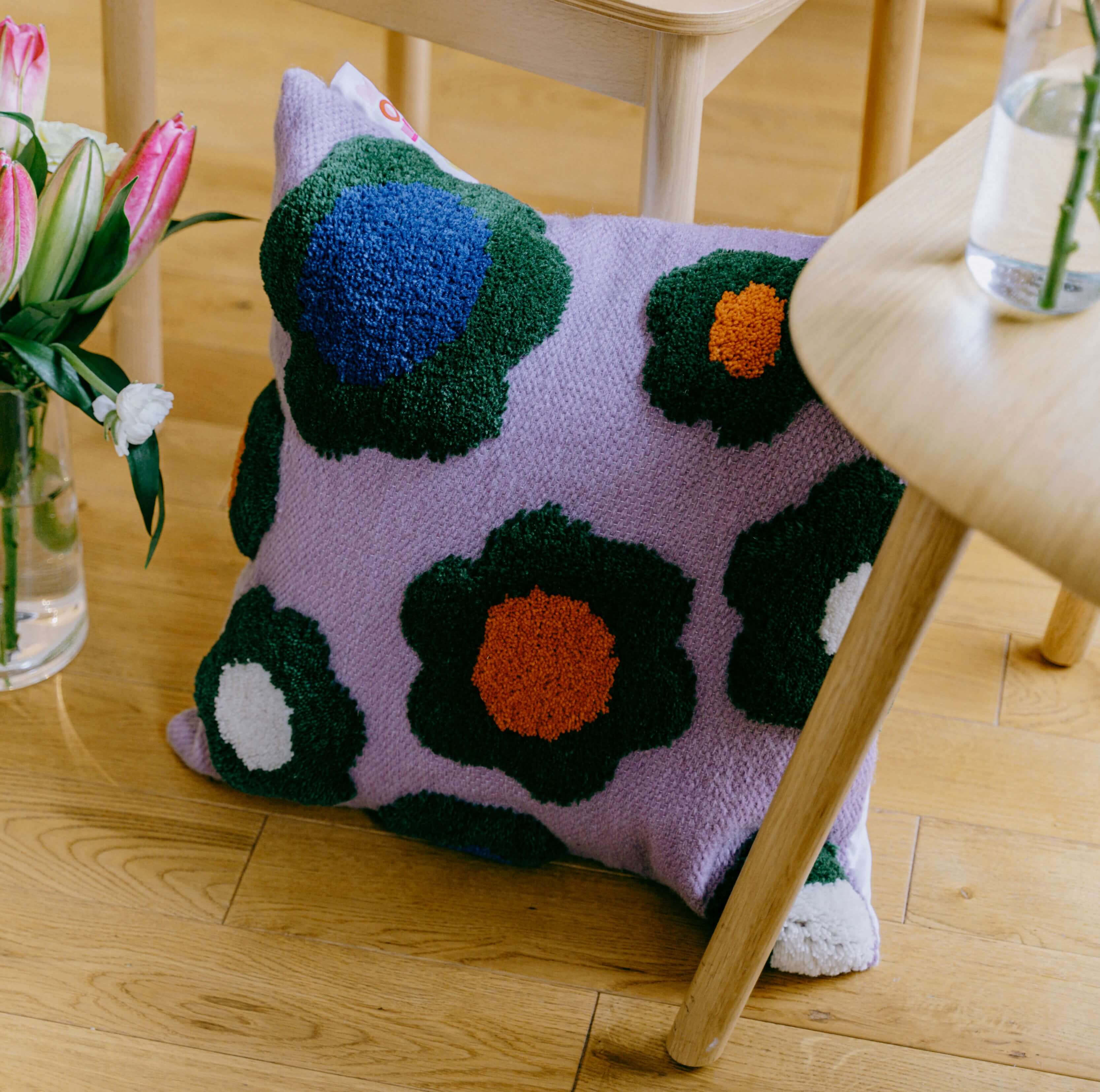 Coussin Green Flower
