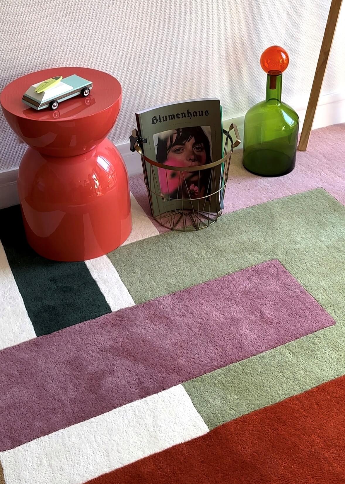 Tapis Laine Tufté Fait Main Artisanal Solange