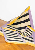 Tapis Tissé à Plat Coton Artisanal Purple Symmetry ensemble