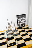 Tapis Tissé à Plat Laine Artisanal Black Square déco