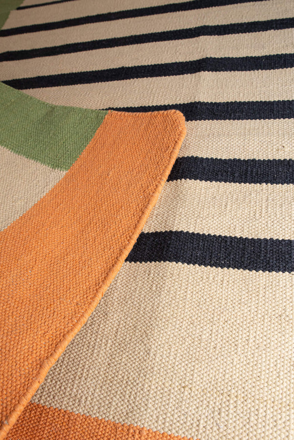 Tapis Coton Tissé à Plat Artisanal Light Colors détails