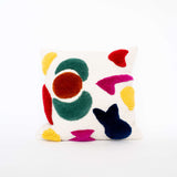 Housse de Coussin en Laine Fait Main Jeu d'enfants de face 