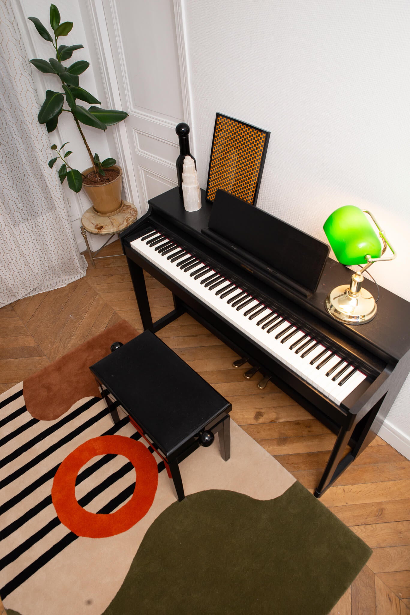 Tapis en Laine Tufté Orange Fait Main Artisanal Twist décoration