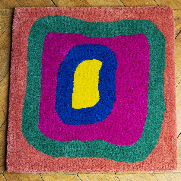 Tapis de Bain Laine Tufté Fait Main Artisanal Murano