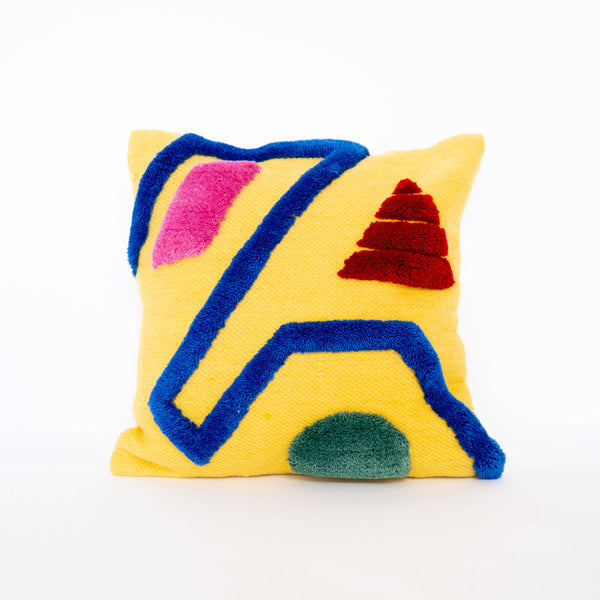 Housse de Coussin en Laine Tissé à la Main Paris La Seine de face 
