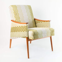 Fauteuil Vintage Vert en Velours Shades of Green 2