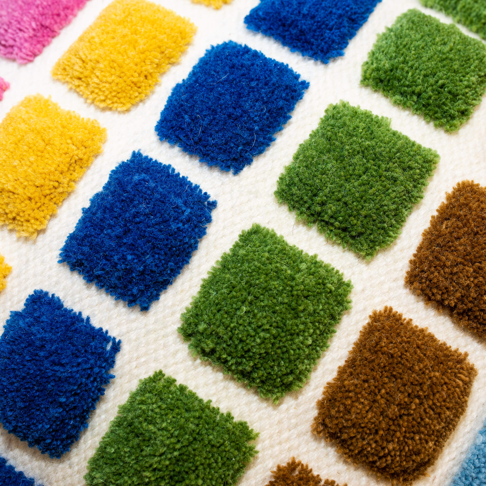 Housse de Coussin en Laine Fait Main Tetris détails