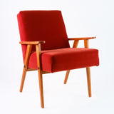 Fauteuil Vintage Rouge Tissu Casal Bloody Mary