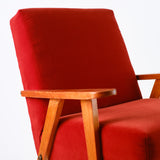 Fauteuil Vintage Rouge Tissu Casal Bloody Mary détails