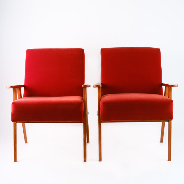 Fauteuil Vintage Rouge Tissu Casal Bloody Mary duo