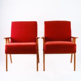 Fauteuil Vintage Rouge Tissu Casal Bloody Mary duo