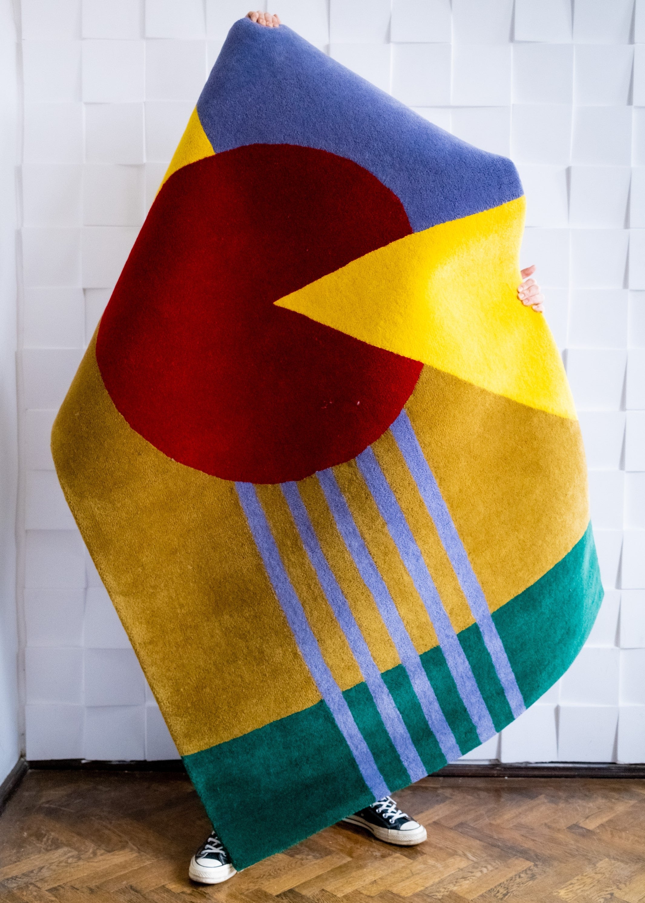 Tapis Laine Tufté Réalisé à la Main Artisanal Urban Twist
