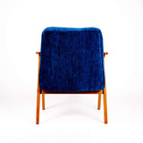 Fauteuil 366 Bleu Nuit marque Pierre Frey de dos 