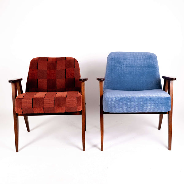 Fauteuil 366 Terracotta Carreaux inspiration duo fauteuil bleu