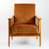 Fauteuil Wild Brown chute de tissu velours de la marque Casal de face 