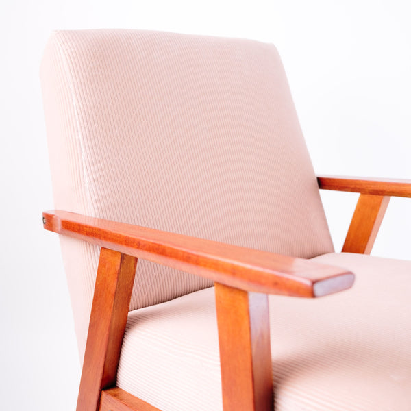 Fauteuil Pink Blush rose poudré détails