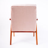Fauteuil Pink Blush rose poudré de dos 