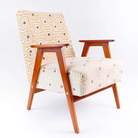 Fauteuil White Cappuccino motif géométrique de la marque Casal