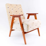 Fauteuil White Cappuccino motif géométrique de la marque Casal