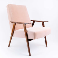 Fauteuil Rose Poudré 2 en tissu velours côtelé e la marque CASAL