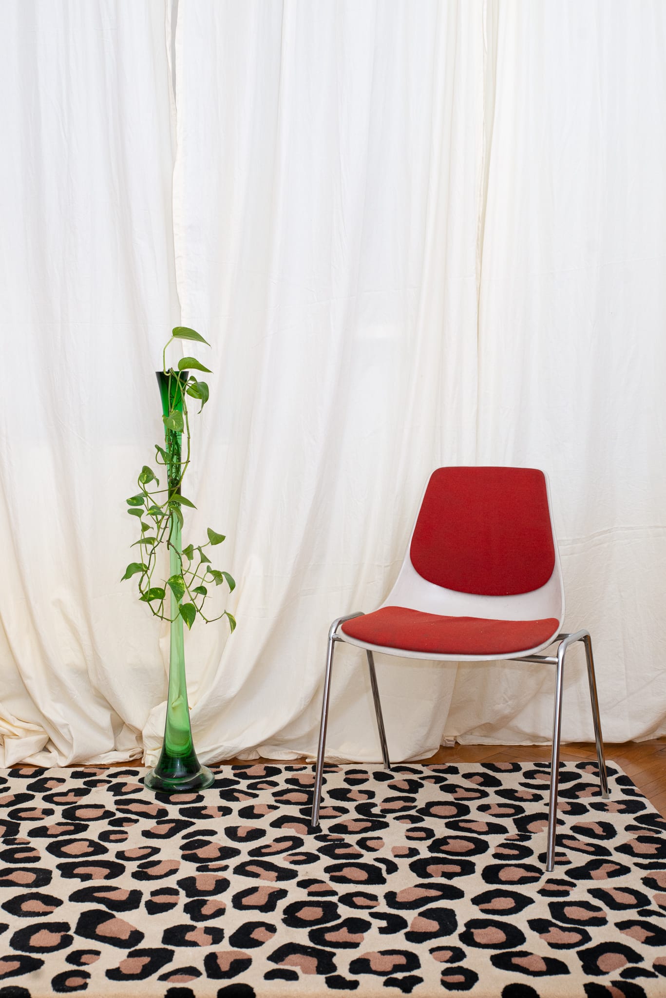 Tapis en Laine Tufté Réalisé à la Main Artisanal Léopard