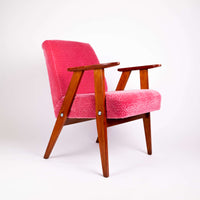 Fauteuil 366 Pink Panthera en chute de velours de la marque Casal