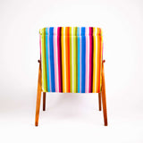 Fauteuil Over The Rainbow chute de tissu en velours de la maison Guild de dos 